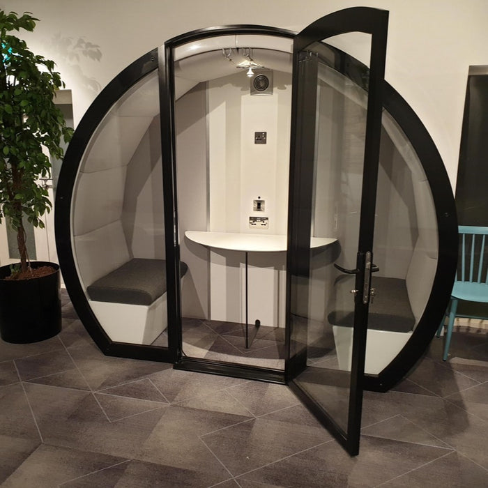2 Person Fully Enclosed Meeting Pod with Acoustic Back Panel - My Zen Space