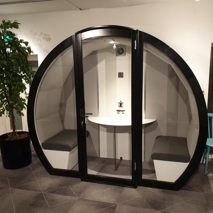 2 Person Fully Enclosed Meeting Pod with Acoustic Back Panel - My Zen Space