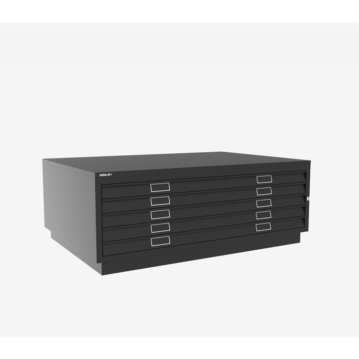 Bisley A0 Filing Cabinet – 5 Drawer Plan File with Top and Plinth - My Zen Space