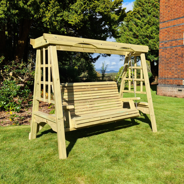 Churnet Valley Cottage Wooden Garden Swing - Seats Three SW104 - My Zen Space